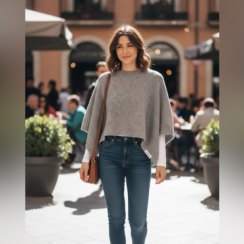 CalvinâKlein cropped poncho